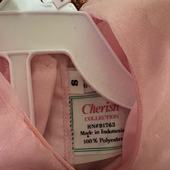 Vintage Cherish Collection pink sheer frilly dress & bloomers Small approx 6-9m - Picture 3 of 3